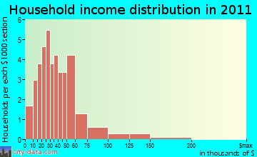 Chicog household income distribution