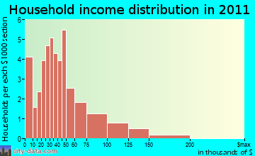 Oasis household income distribution