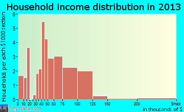 Brownsville household income distribution