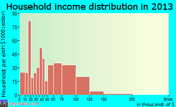 Holmen household income distribution