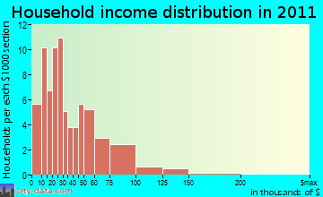 Pepin household income distribution