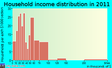 Pulaski household income distribution