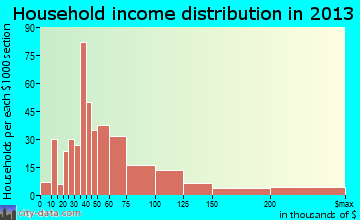 Jackson household income distribution
