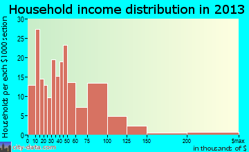 Newcastle household income distribution