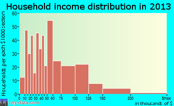 Rawlins household income distribution