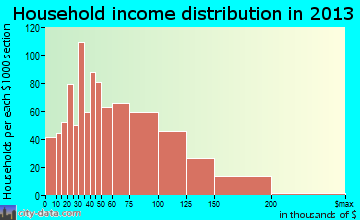 Rock Springs household income distribution