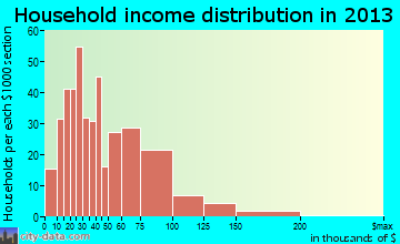 Twin Lakes household income distribution
