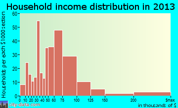 Wellington household income distribution