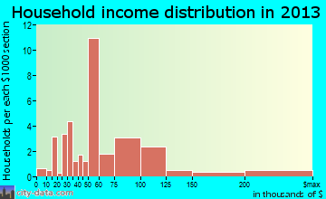 Blue River household income distribution