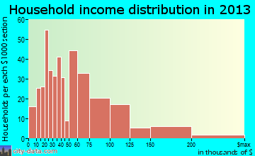 Moores Mill household income distribution