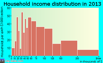 Edgewater household income distribution