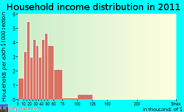 Coal Creek household income distribution