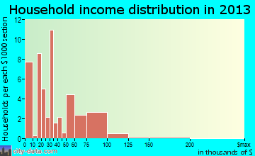 Dove Creek household income distribution