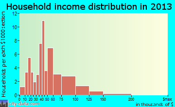 Elizabeth household income distribution