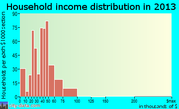 Fort Carson household income distribution