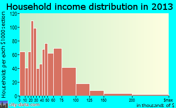 Muscle Shoals household income distribution