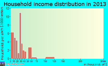Garden City household income distribution