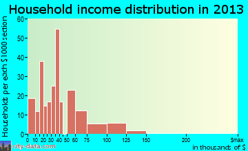 Leadville household income distribution
