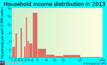 Leadville North household income distribution