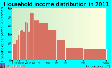 Bald Mountain household income distribution