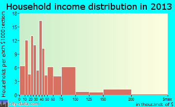 Brandon household income distribution