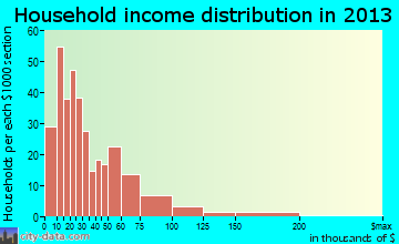 Newport household income distribution