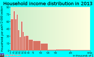 Oneonta household income distribution