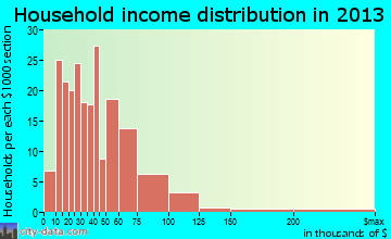 Perry household income distribution