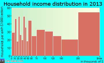 Rye household income distribution