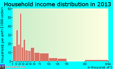 Pulaski household income distribution