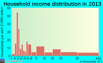 Madison Center household income distribution