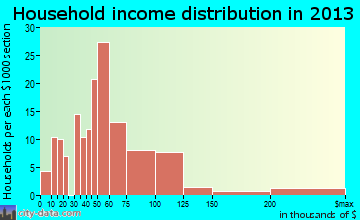 Camden household income distribution