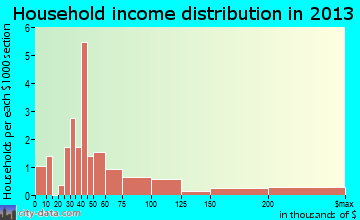 Bowers household income distribution