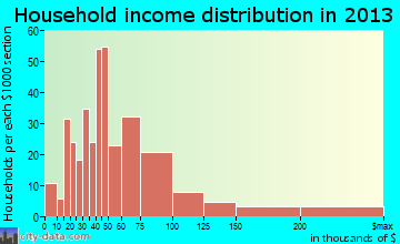 Lake Sarasota household income distribution