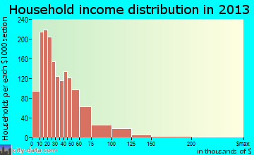Leesburg household income distribution