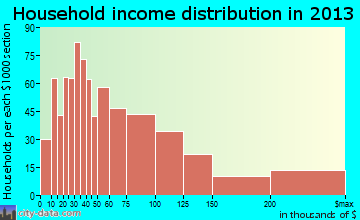 Lutz household income distribution