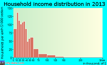 New Port Richey household income distribution