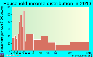 Palm Valley household income distribution