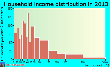 Punta Gorda household income distribution