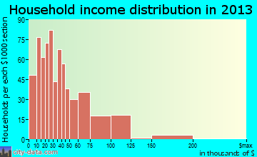 Saks household income distribution