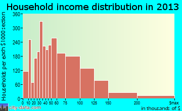 Riverview household income distribution