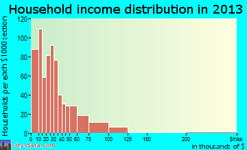 Sebring household income distribution
