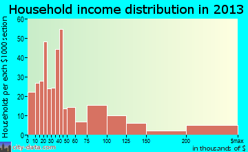 South Sarasota household income distribution