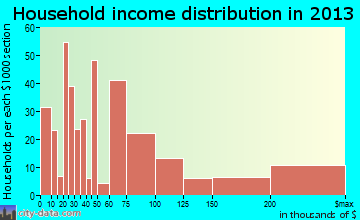 Surfside household income distribution