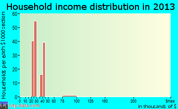 Tildenville household income distribution