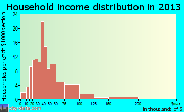 Tyndall AFB household income distribution