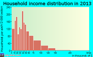 Wright household income distribution