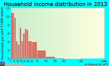 Bronson household income distribution