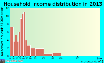 Center Hill household income distribution