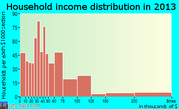 Forest City household income distribution